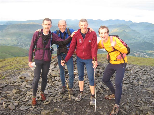 Four men on one Little Man - the final peak. (photo: Kevin Bray)