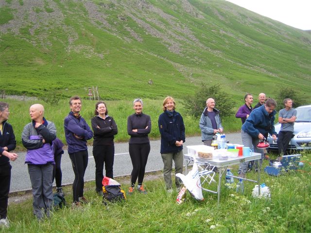 Some of the happy band at Dunmail (photo: Mandy Dawson)
