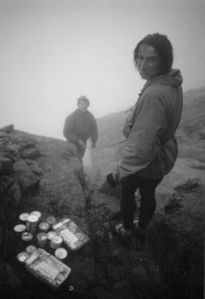 Eating again at the top of Broad Stand