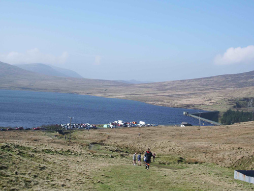 The start area at Spelgas Dam