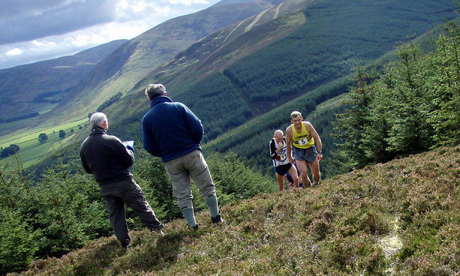 the climb through the firebreak tops out at Checkpoint 5 