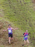 Exciting finish at Brough Law 2006: Steve Birkinshaw and Will Horsley (1st) (photo: Pat Dunn)