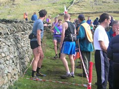 Steve Birkenshaw and Nick Swinburn at handover at Kirkstone Pass