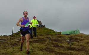Gary on Peel Fell - photo: Pat