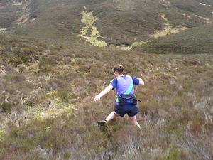 Louise in the heather - photo: Rob