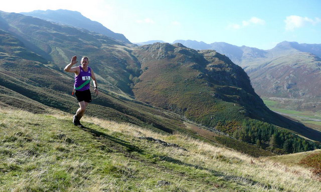 Phil Green glad to be near the end coming off Pike O'Blisco (photo: Pat Dunn)