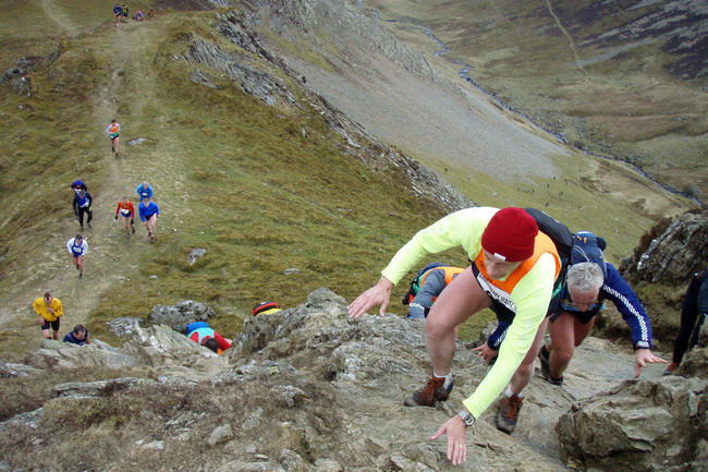 looking back down the rock steps up Robinson  - photo: Rob