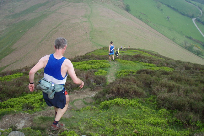 a steep descent down Aikin Knott - photo: Rob