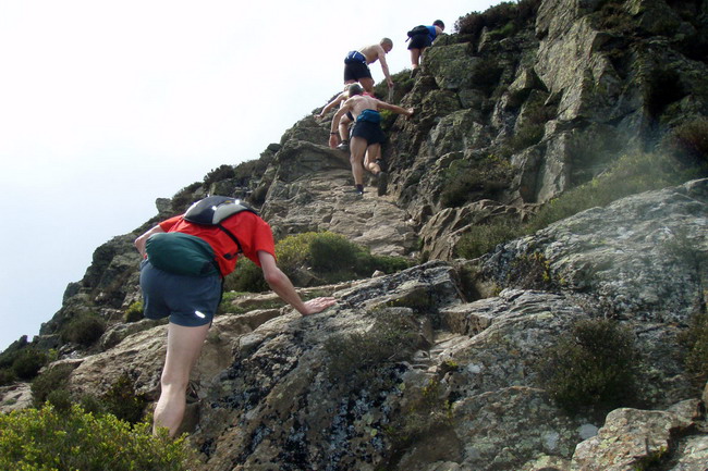 a brisk scramble to the top  - photo: Rob