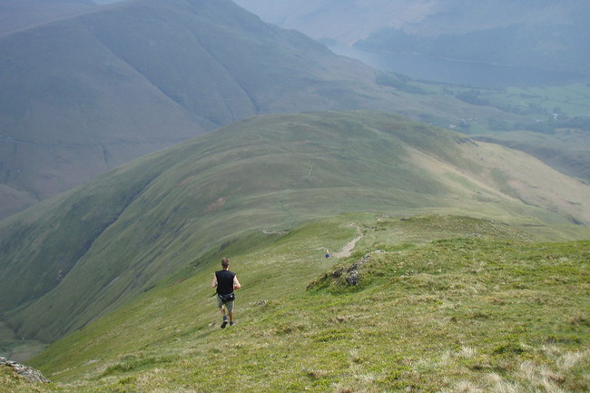 long descent off Whiteless Pike  - photo: Rob