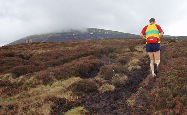 cloud shrouds the top of Cheviot - photo: Rob