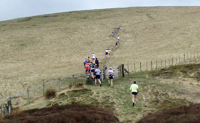 the head of the field going up Cheviot Knee - photo: Rob