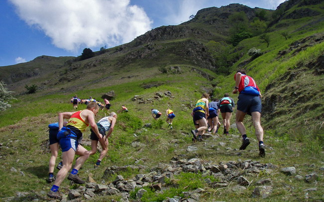 start of the steep climb  - photo: Rob