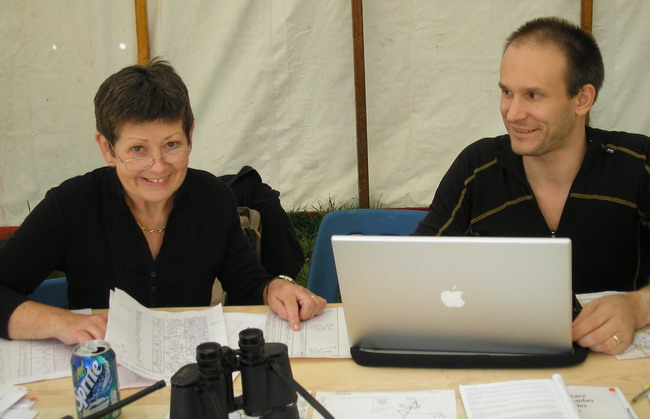 Kath and Dave get to grips with the results - photo: Terry Hart